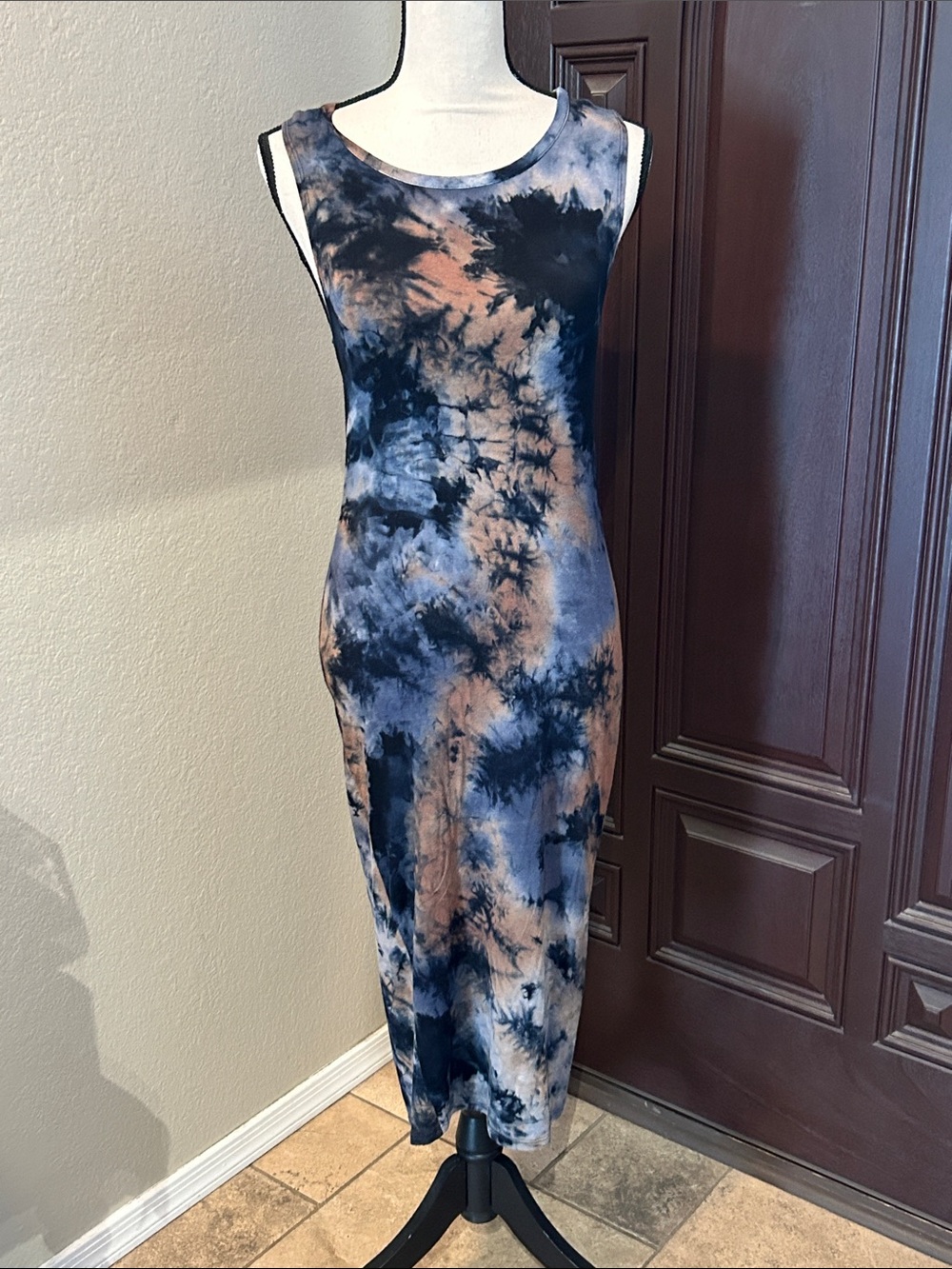One Clothing Jersey Knit Tie Dye Tank Dress